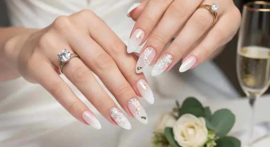 Modny manicure ślubny 2026: Trendy dla Panny Młodej i Gości
